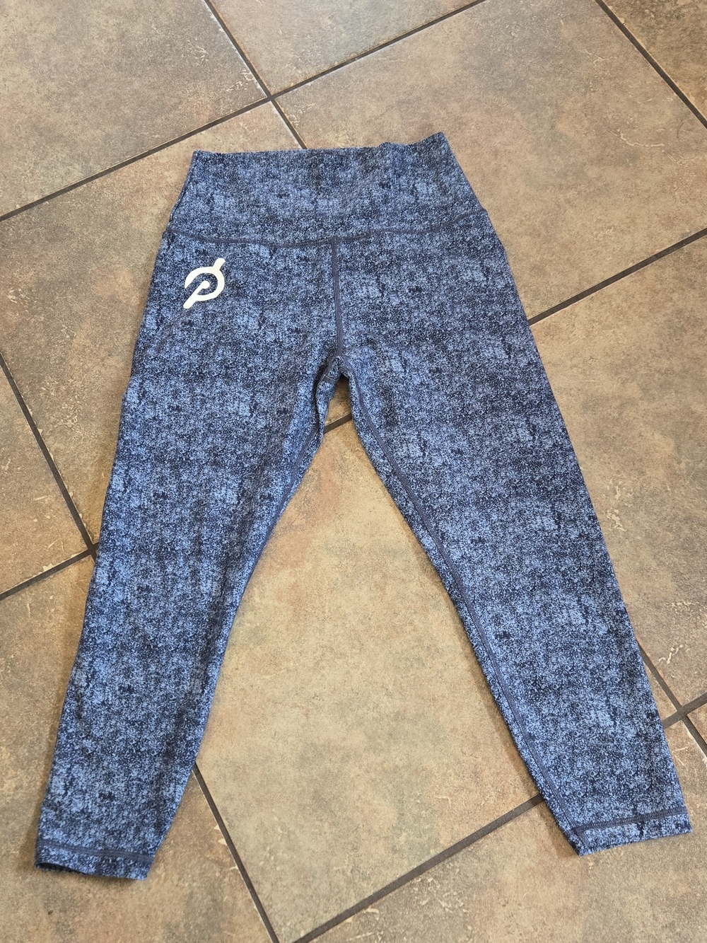 Peloton Blue Gray Speckled High Rise Leggings Women’s Medium